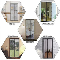 Magnetic Door Curtain Mosquito Net – Invisible Fly Screen Mesh, Punch-Free Insect Protection