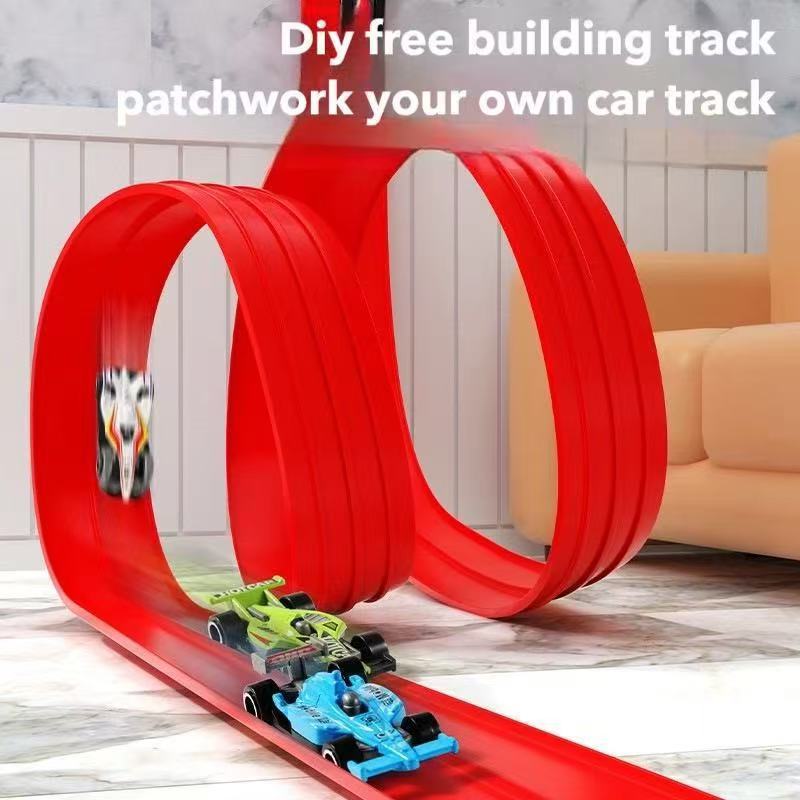 DIY Pull Back Racing Track Car Educational Assembly Toy For Kids