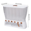 6-Compartment Cereal Dispenser Transparent Dry Food Storage Container