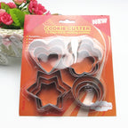 12 Piece Stainless Steel Baking Mold Set DIY Cake Cookie Tools