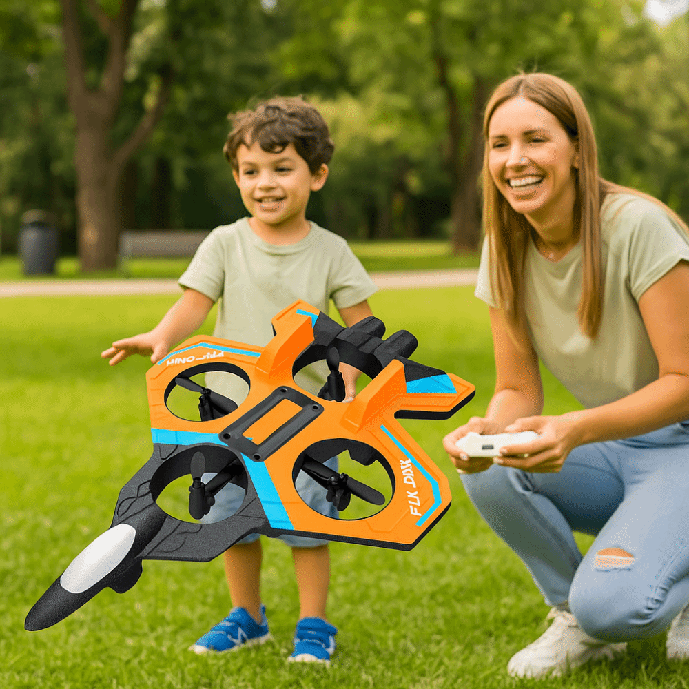 EPP Foam RC Fighter Drone Gravity Sensing Helicopter Jet Toy Lights