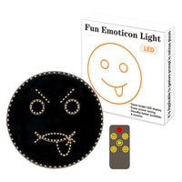Car LED Expression Light Remote Control Rear Window Warning Display Accessory