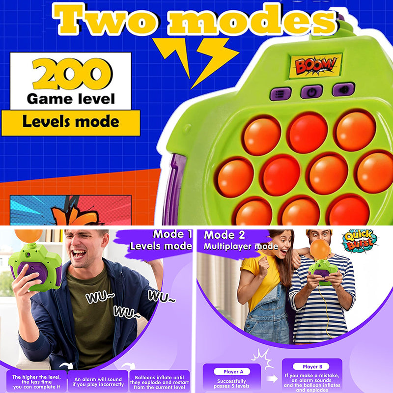 Kids Fast Push Bubble Fidget Game Stress Relief Interactive Toy Machine