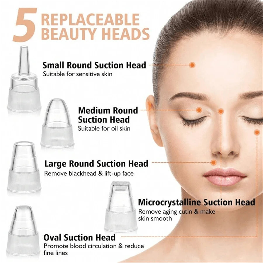 Electric Blackhead Vacuum Remover Deep Pore Cleansing Facial Skin Care Tool