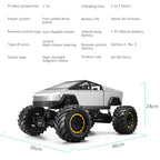Large Wheel 4WD RC Climbing Truck LED Off Road Pickup Toy
