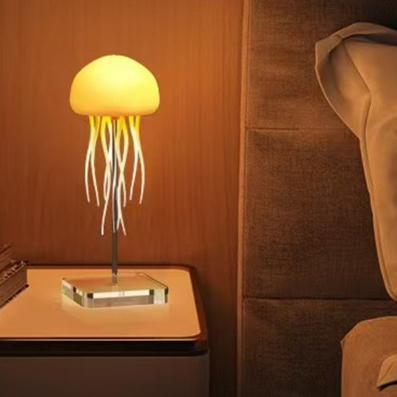 3D Movable Jellyfish LED Lamp – USB Smart Voice Control Color Changing Night Light | Dimmable Ocean Mood Lamp for Bedroom Decor Pakistan