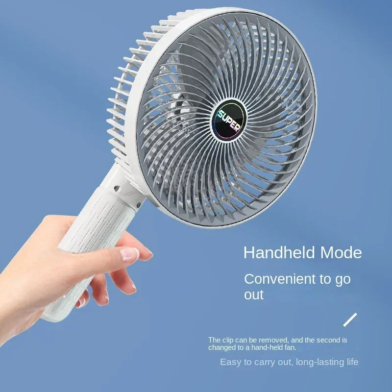 Portable Rechargeable Fan 3-Speed Handheld Clip Desk Cooling Fan