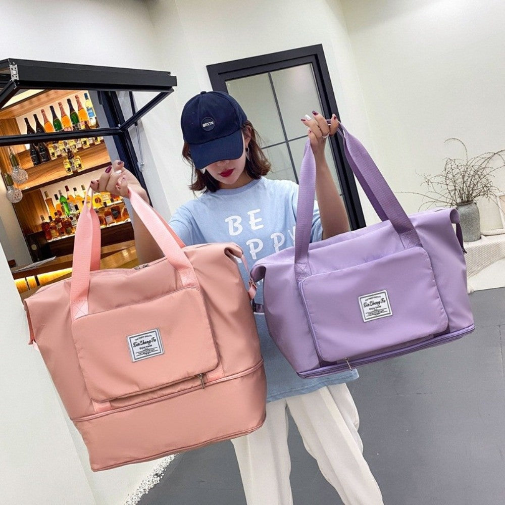 Foldable Large Capacity Travel Cloth Tote Multi Pocket Storage Bag