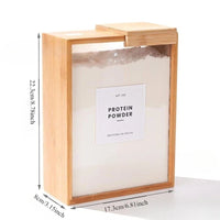 Natural Bamboo Cereal Storage Container – Airtight Kitchen Storage Box for Rice, Atta, Grains, Nuts & Dry Food | Eco-Friendly Food Jar Pakistan