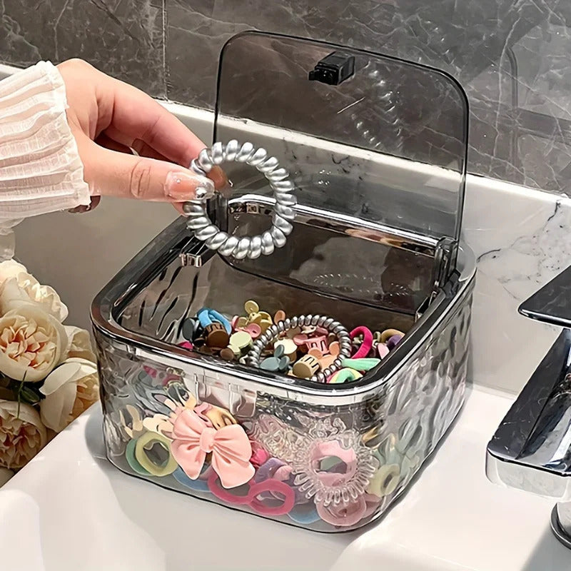 Clear Acrylic Hair Accessories Organizer Storage Box Headband Tie Holder