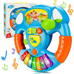My Baby Steering Wheel Musical Lights Learning Transport Toy Kids