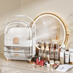 Luxury Cosmetics Storage Box High Capacity Dustproof Makeup Organizer Rack