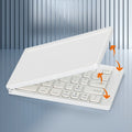 Foldable Wireless Bluetooth Keyboard Portable Mini Slim Rechargeable Keyboard for Android iOS Windows Laptop Tablet Travel Compact Keyboard