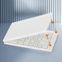 Foldable Wireless Bluetooth Keyboard Portable Mini Slim Rechargeable Keyboard for Android iOS Windows Laptop Tablet Travel Compact Keyboard