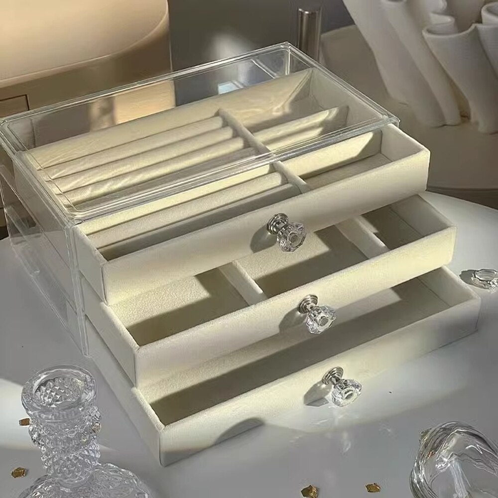 Luxury Leather Jewelry Storage Box – Large Capacity Organizer for Rings, Necklaces & Accessories | Portable Jewelry Case Pakistan