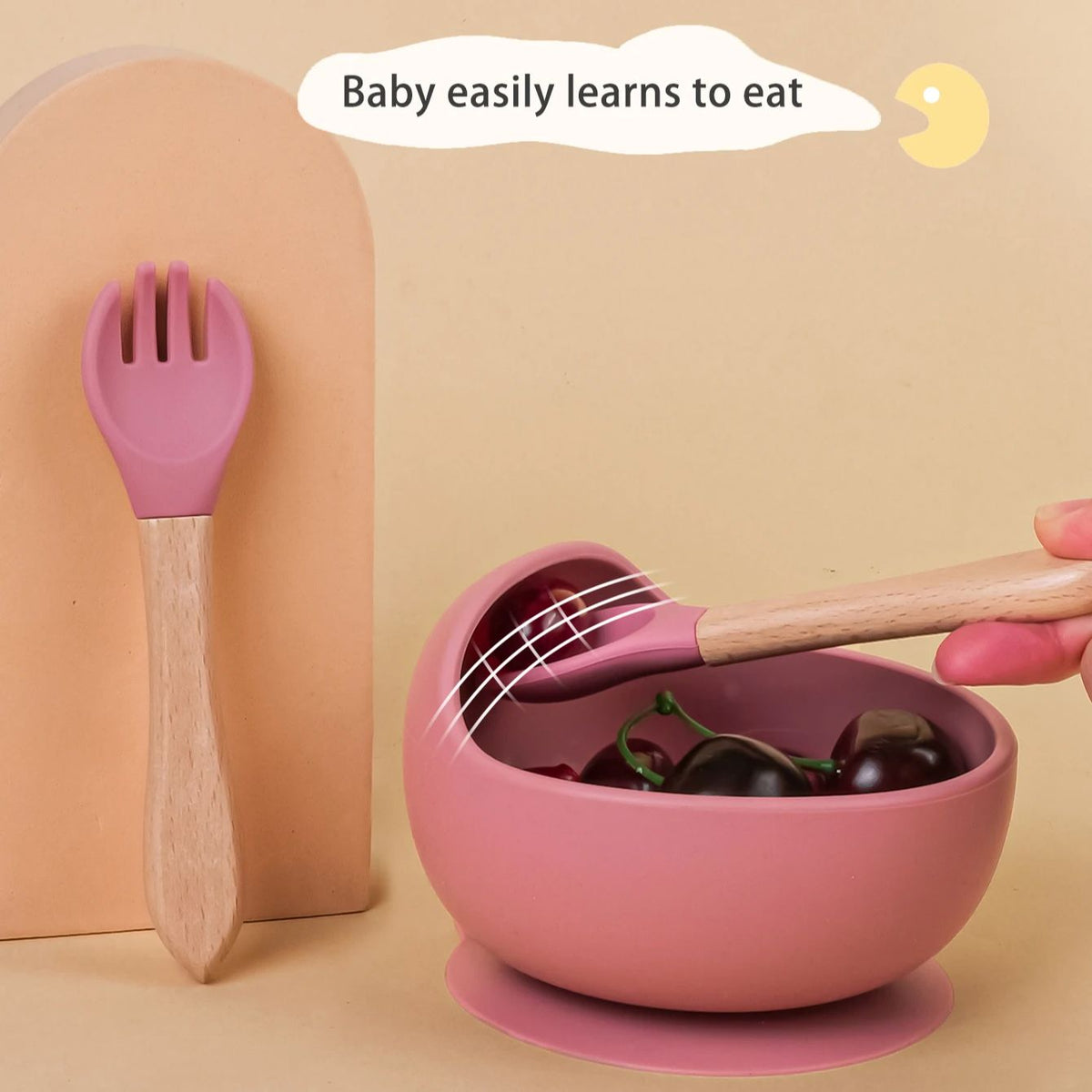 5PCS Baby Silicone Feeding Set | BPA-Free Bowl, Bib, Spoon & Fork Set