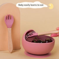 5PCS Baby Silicone Feeding Set | BPA-Free Bowl, Bib, Spoon & Fork Set