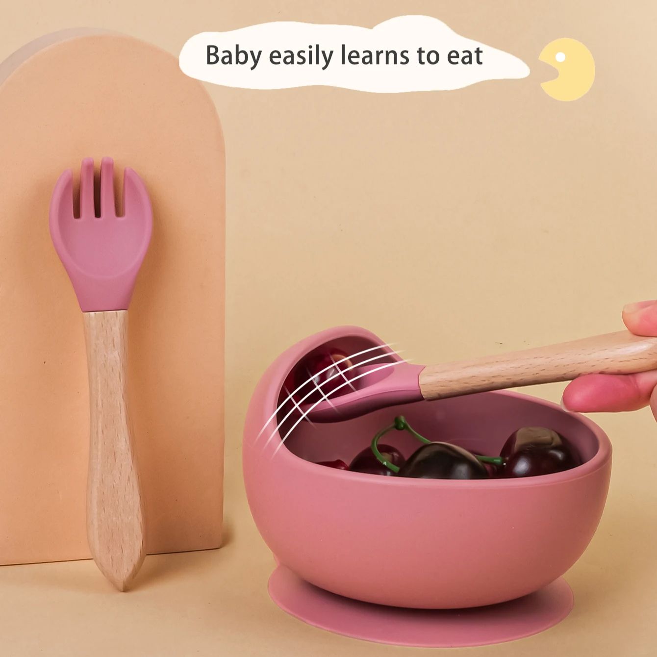 5PCS Baby Silicone Feeding Set | BPA-Free Bowl, Bib, Spoon & Fork Set