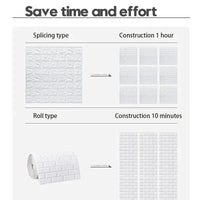 3D Brick Wallpaper Self Adhesive Waterproof Wall Sticker Home Decor