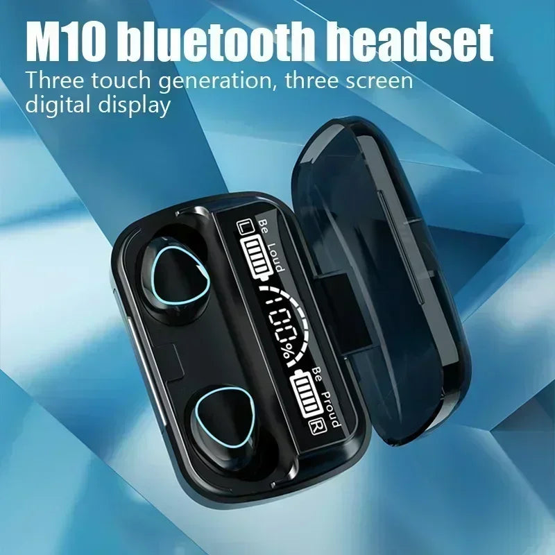 M10 Bluetooth Wireless Earbuds Waterproof Gaming Headphones With LED Display Stereo