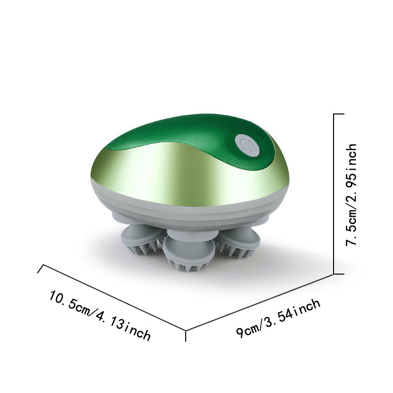 USB Rechargeable Handheld Head Massager Three Speed Kneading Relaxation Therapy Device