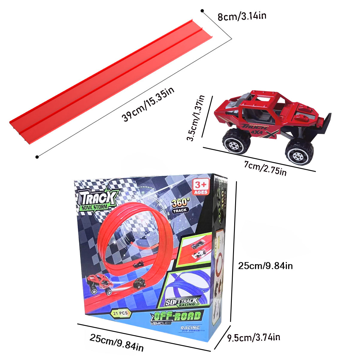 DIY Pull Back Racing Track Car Educational Assembly Toy For Kids