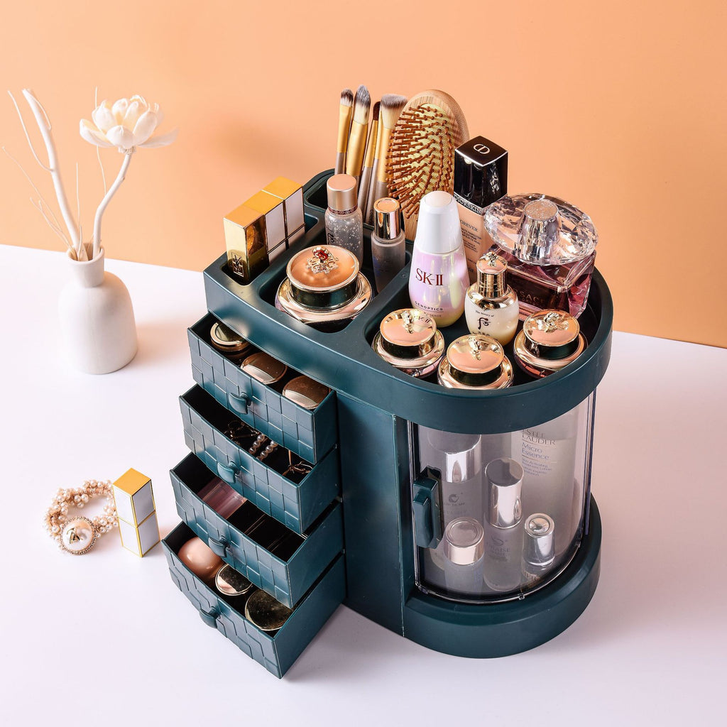 Acrylic Makeup Organizer with Drawer | Modern Skincare Storage Box