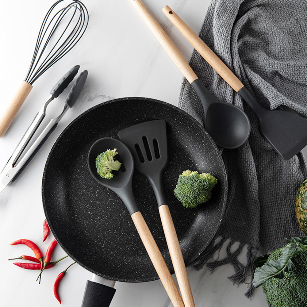 Silicone Kitchen Utensils Non-Stick Heat Resistant Cooking Kitchenware Set