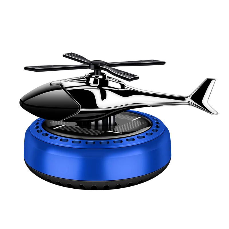 Helicopter Solar Car Air Freshener Rotating Aromatherapy Interior Perfume Diffuser Accessory