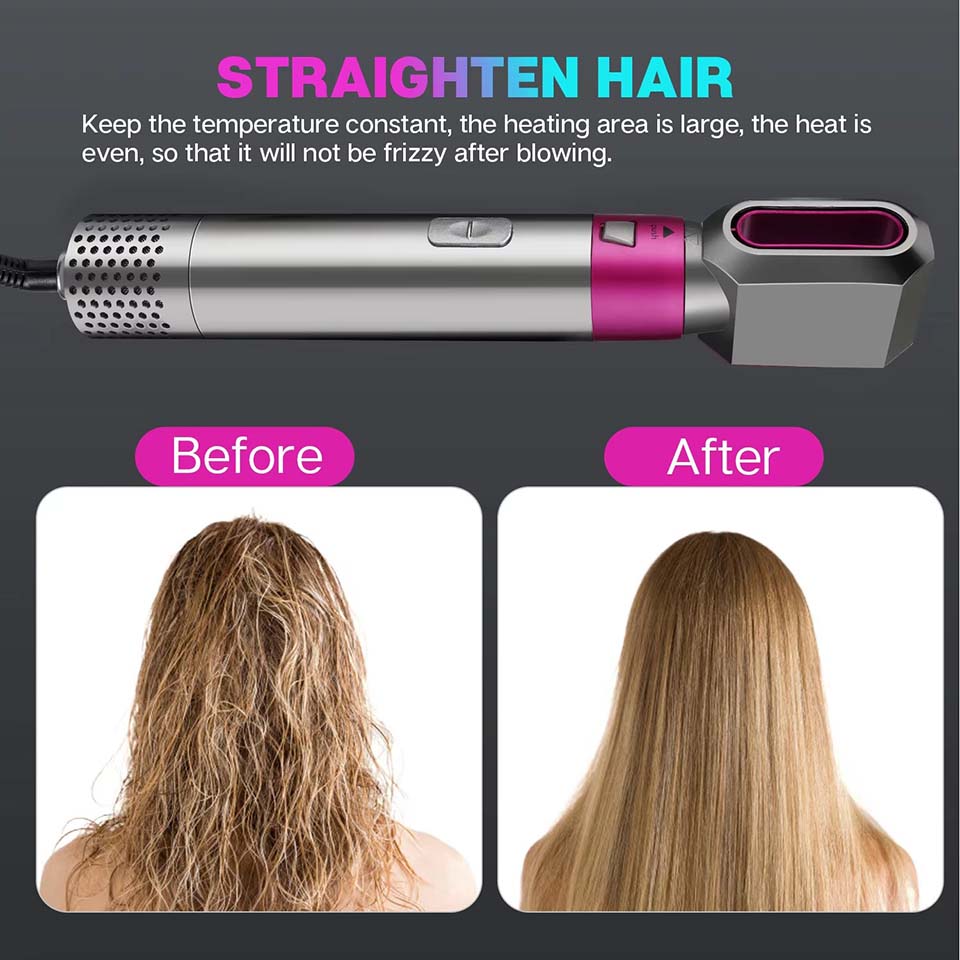 5-in-1 Hair Dryer Hot Air Comb Curler Straightener Styling Tool