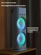 3-in-1 Dual Head Fan Air Cooler Humidifier LED Light