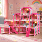Luxury Girls Doll House Playset Large Dream Villa Toy With Furniture