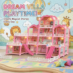 Luxury Girls Doll House Playset Large Dream Villa Toy With Furniture