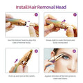 2-in-1 Electric Facial Hair Remover LED Shaver Eyebrow Trimmer