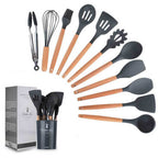 Silicone Kitchen Utensils Non-Stick Heat Resistant Cooking Kitchenware Set