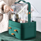 Dustproof Makeup Organizer with Drawer | Cosmetic Storage Box for Skincare
