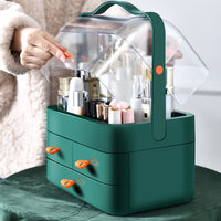 Dustproof Makeup Organizer with Drawer | Cosmetic Storage Box for Skincare