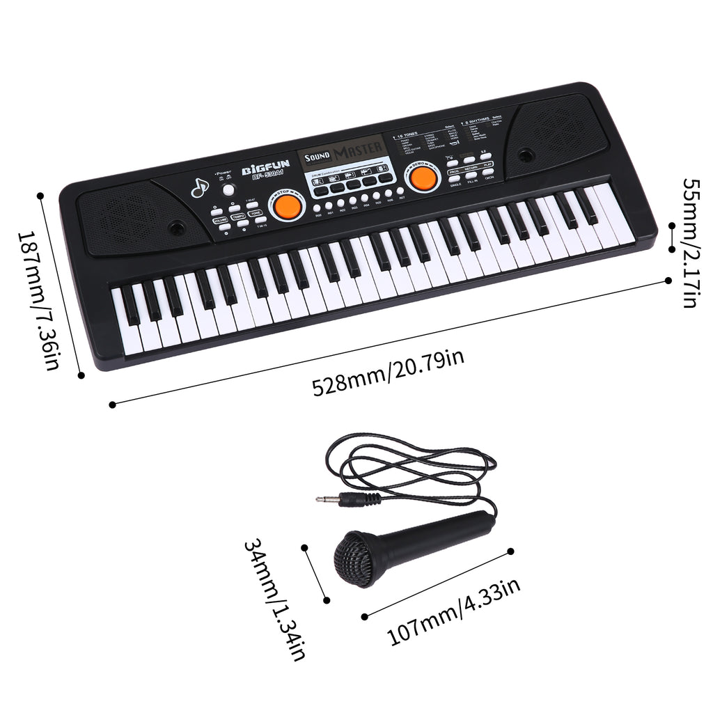 Electronic Keyboard Piano With Microphone Stereo Music Organic
