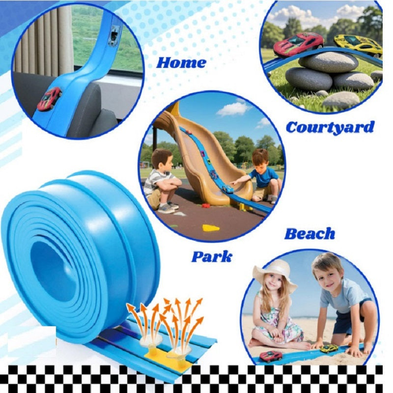 DIY Pull Back Racing Track Car Educational Assembly Toy For Kids
