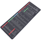 Excel Cheat Sheet Desk Pad Large Non Slip Keyboard Mouse