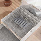 Elegant Jewelry Storage Box Drawer Organizer Mirror Gift Women