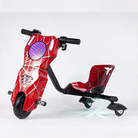 Crazy Go Kart 3 Wheel Electric Drift Bike for Kids – 360° Drifting Scooter Ride On Toy Car, Rechargeable Battery, Safe & Durable