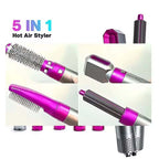 5-in-1 Hair Dryer Hot Air Comb Curler Straightener Styling Tool