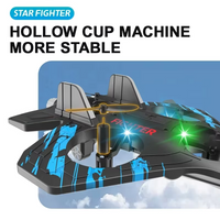2.4G Remote Control Foam Fighter Glider Stunt LED  Aircraft Helicopter