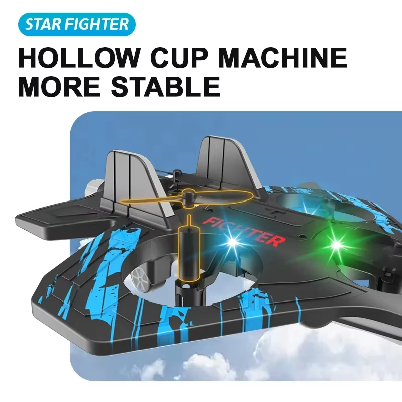 2.4G Remote Control Foam Fighter Glider Stunt LED  Aircraft Helicopter