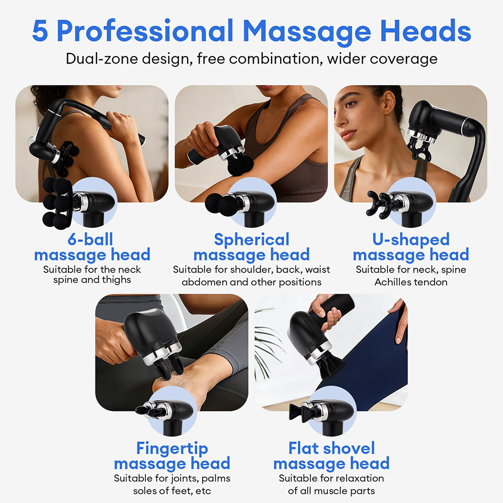Smart Fascia Massage Gun High Frequency Vibration Deep Tissue Relaxation Device