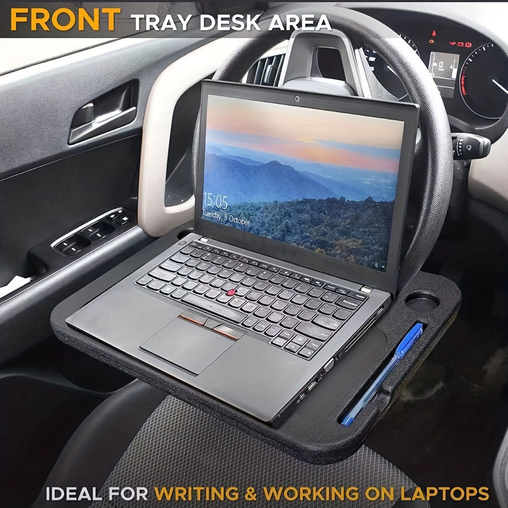 Portable Car Steering Wheel Tray Table Eating Working Storage