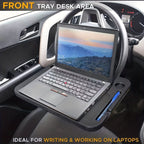 Portable Car Steering Wheel Tray Table Eating Working Storage