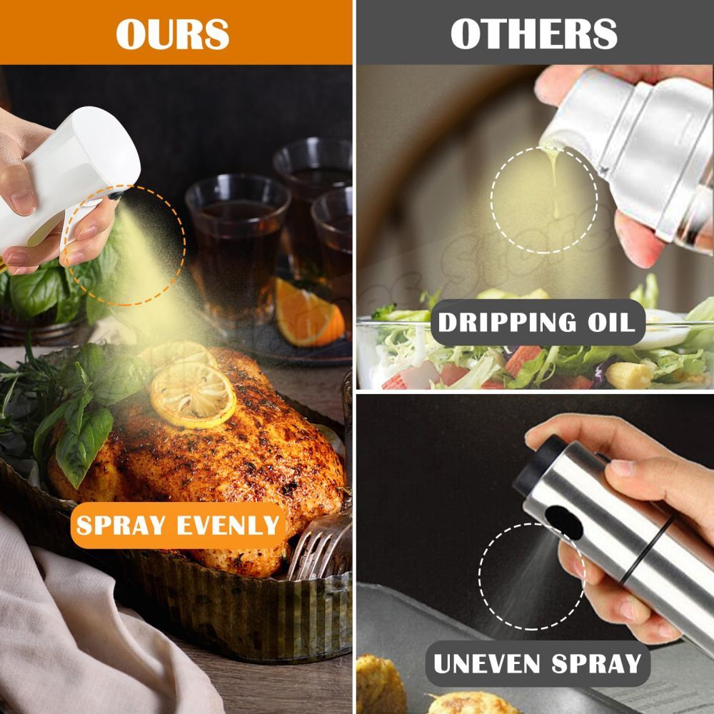 200ML Oil Spray Bottle Olive Oil Mister Air Fryer Kitchen