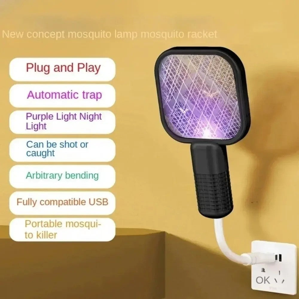 Portable USB Electric Mosquito Swatter UV Light Killer Trap